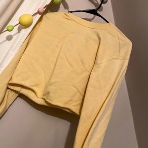 basic yellow hoodie, super soft and a really cute cut!